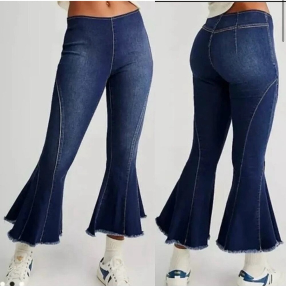 We The Free Last Dance Curvy Pull On Flared Jeans